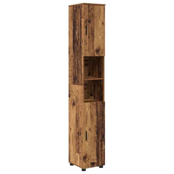 Badezimmermöbel Set mit Regal 4 pcs Altholz 30 x 35 x 192 cm