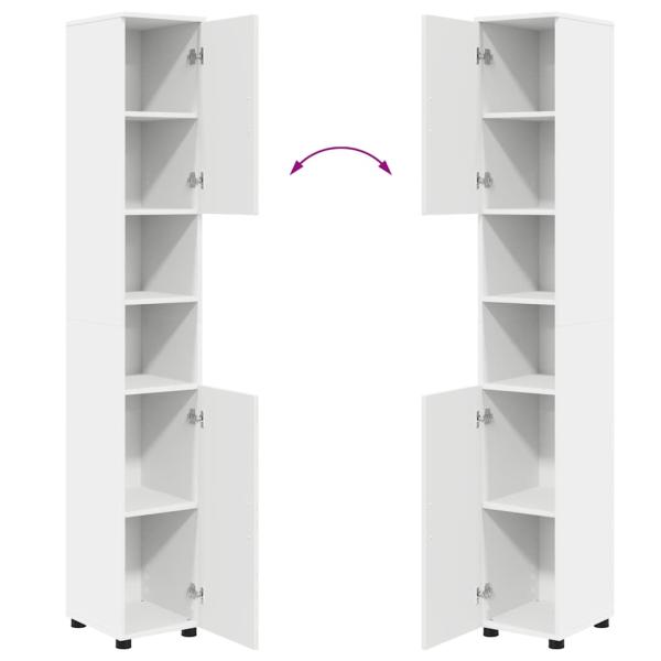 Badezimmermöbel Set 4 pcs Weiß 30 x 35 x 192 cm Holzwerkstoff