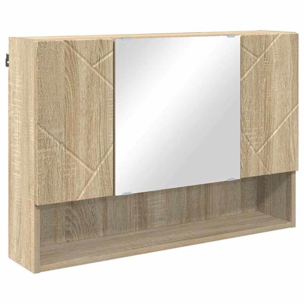 Badezimmermöbel Set mit Tür 4 pcs Sonoma Eiche 30 x 35 x 192 cm