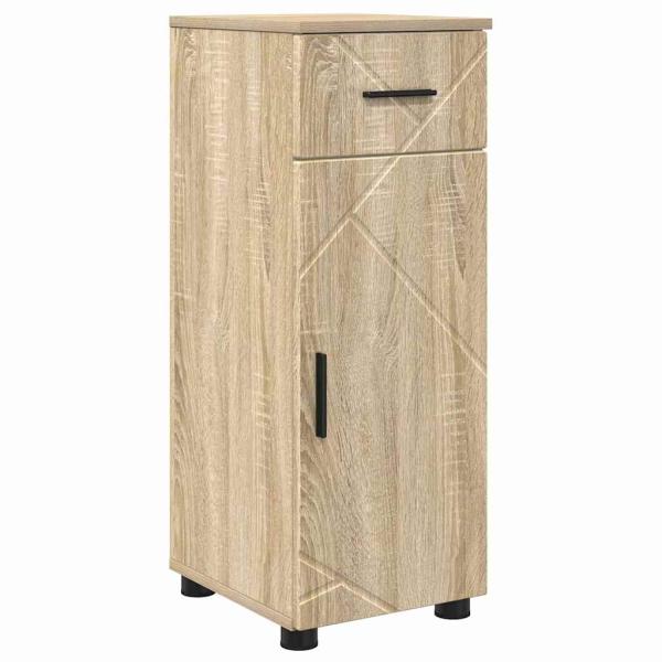 Badezimmermöbel Set mit Tür 4 pcs Sonoma Eiche 30 x 35 x 192 cm