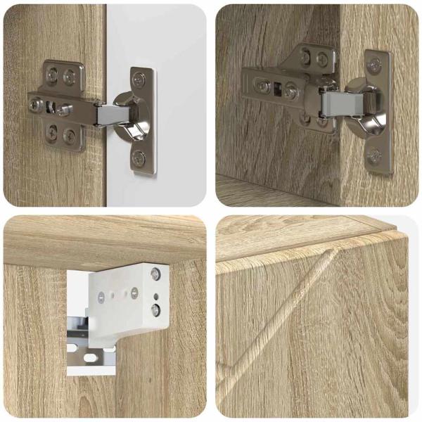 Badezimmermöbel Set mit Tür 4 pcs Sonoma Eiche 30 x 35 x 192 cm