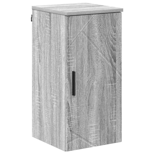Badezimmermöbel Set mit Tür 5 pcs Grau Sonoma 30 x 35 x 192 cm