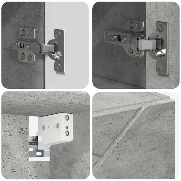 Badezimmermöbel Set mit Regal 5 pcs Betongrau 30 x 35 x 192 cm