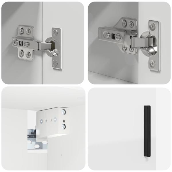 Badezimmermöbel Set 4 pcs Weiß 30 x 35 x 192 cm Holzwerkstoff
