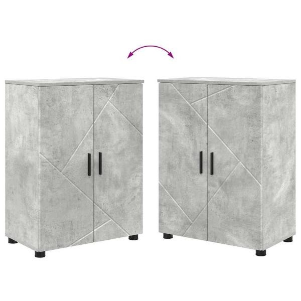 Badezimmermöbel Set mit Regal 4 pcs Betongrau 30 x 35 x 192 cm