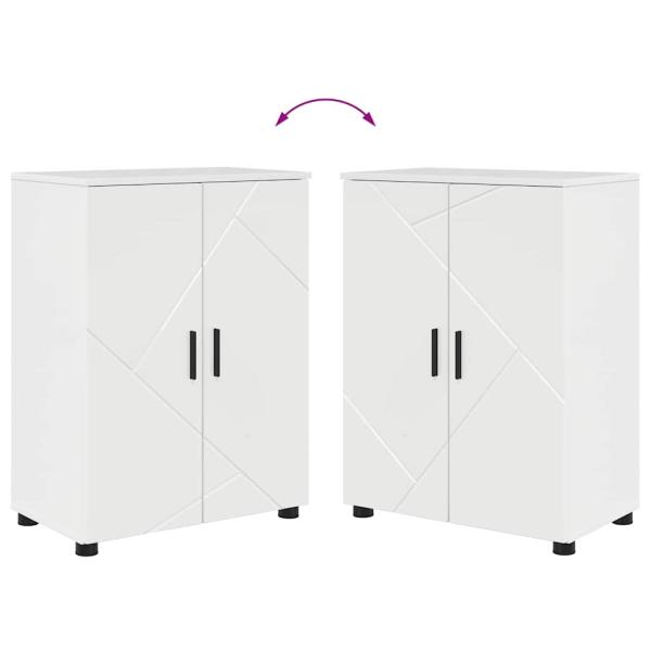 Badezimmermöbel Set 4 pcs Hochglanz-Weiß 30 x 35 x 192 cm