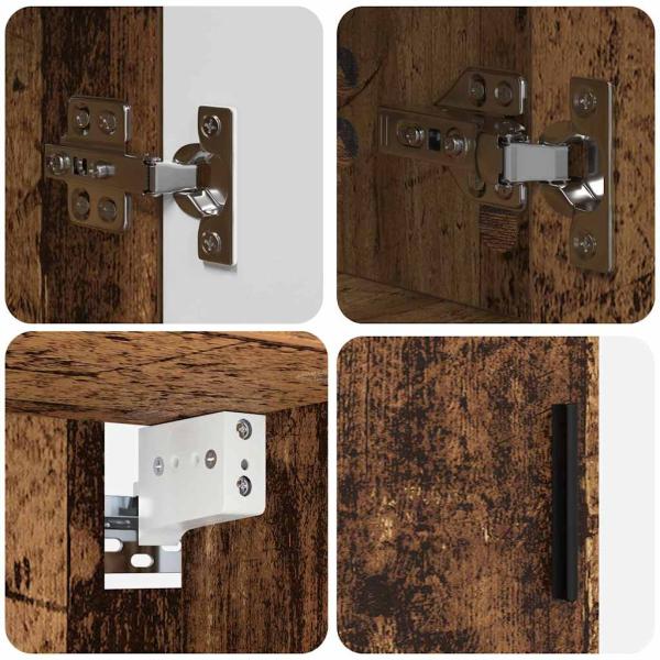 Badezimmermöbel Set mit Regal 4 pcs Altholz 30 x 35 x 192 cm