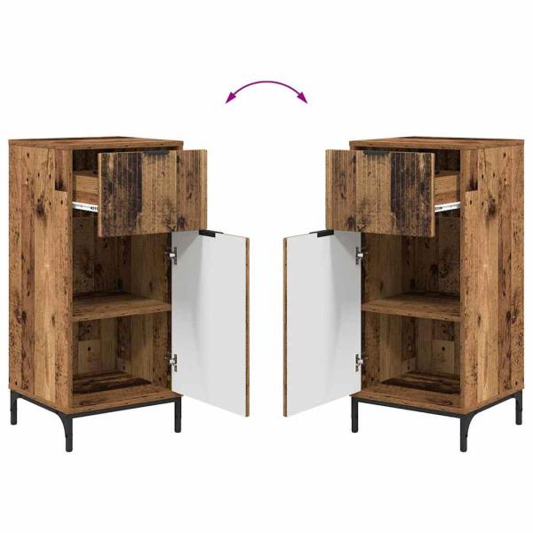 Badezimmermöbel Set mit Regal 2 pcs Altholz 39,5 x 36 x 88 cm