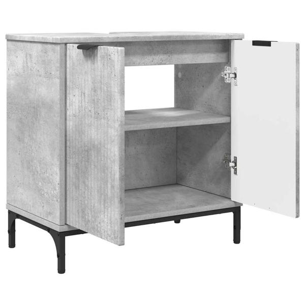Badezimmermöbel Set mit Regal 3 pcs Betongrau 39,5 x 36 x 88 cm