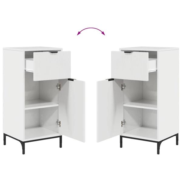 Badezimmermöbel Set 3 pcs Hochglanz-Weiß 39,5 x 36 x 88 cm