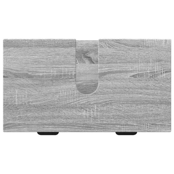 Badezimmermöbel Set Plaid 3 pcs Grau Sonoma 39,5 x 36 x 88 cm