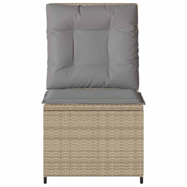 Gartensofa mit Kissen Beige Poly Rattan