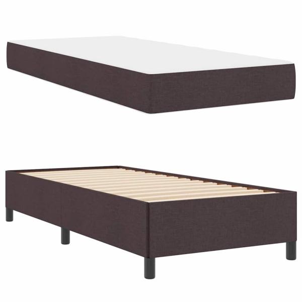 Boxspringbett Braun und Schwarz 90 x 190 cm