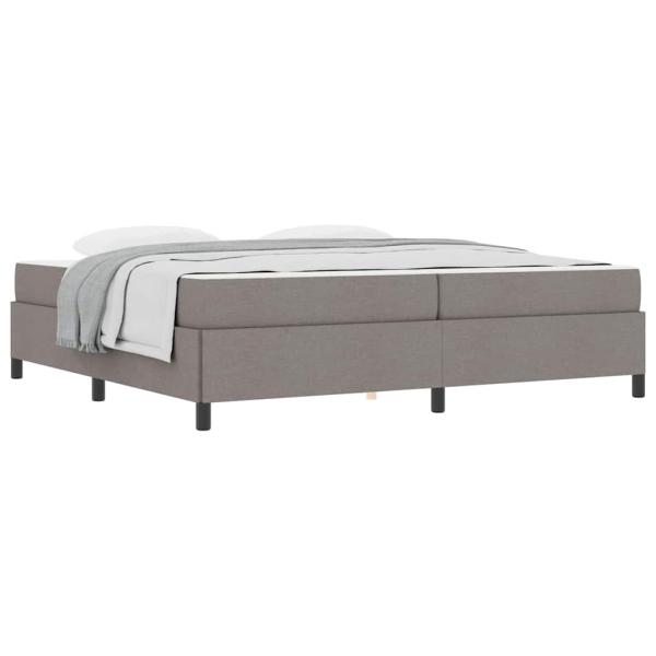 Boxspringbett Taupe und Schwarz 200 x 200 cm