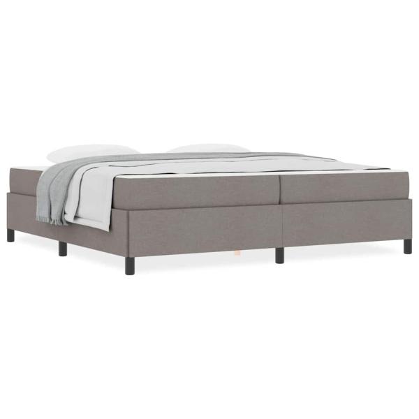Boxspringbett Taupe und Schwarz 200 x 200 cm