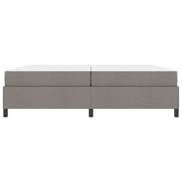 Boxspringbett Taupe und Schwarz 200 x 200 cm