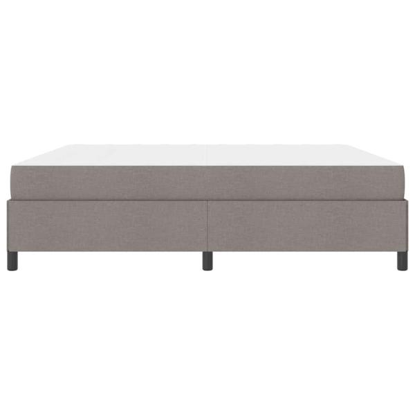 Boxspringbett Taupe und Schwarz 200 x 200 cm