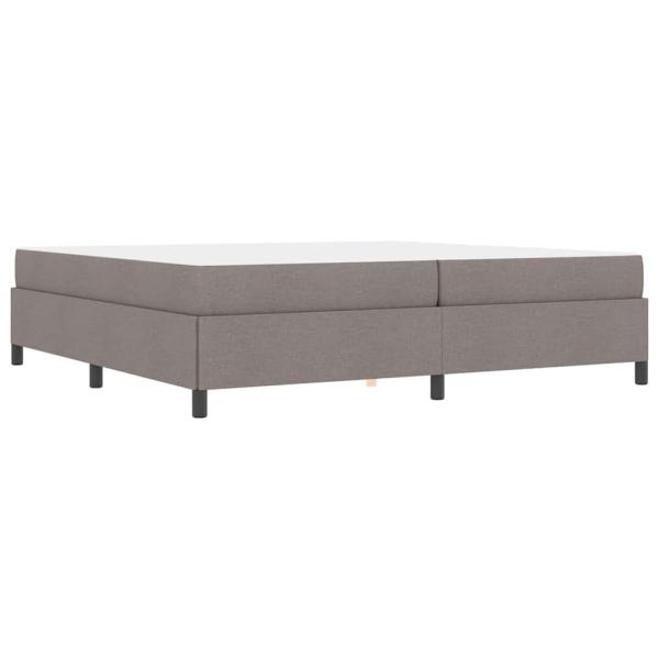 Boxspringbett Taupe und Schwarz 200 x 200 cm
