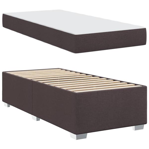 Bettgestell Dunkelbraun 90 x 190 cm Taschenfedern