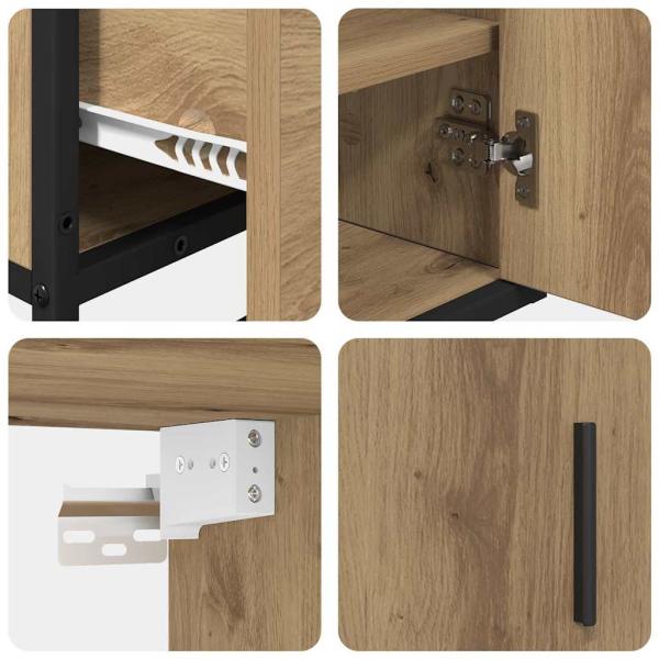 Badezimmermöbel Set 2 pcs Eiche handwerklich 65 x 33 x 60 cm