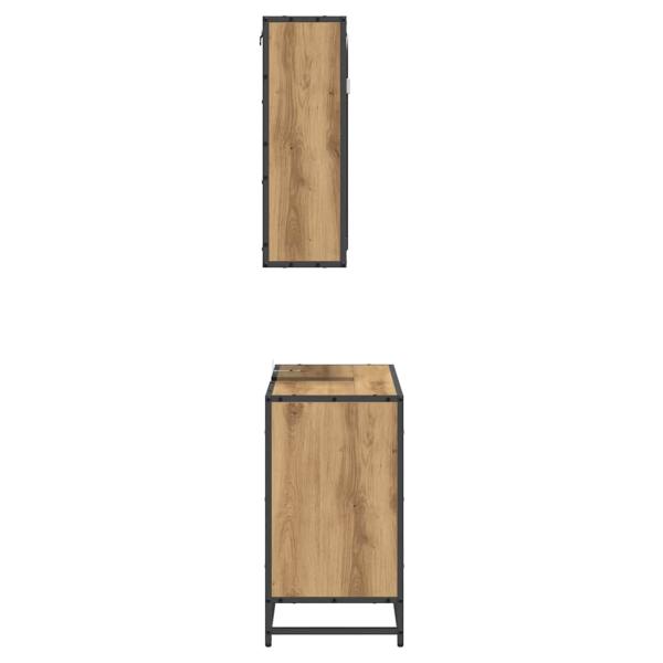 Badezimmermöbel Set 2 pcs Eiche handwerklich 65 x 33 x 60 cm