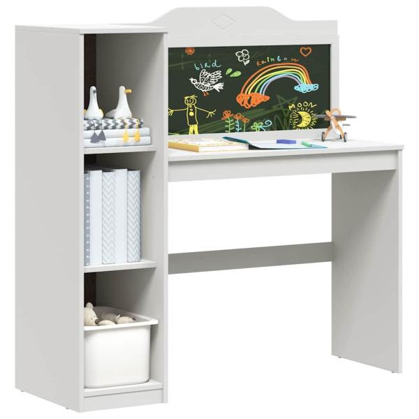 Kreidetafel Schreibtisch Weiß 120 x 45 x 118.5 cm Holzwerkstoff