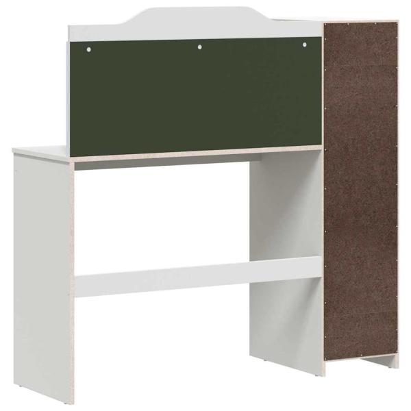 Kreidetafel Schreibtisch Weiß 120 x 45 x 118.5 cm Holzwerkstoff