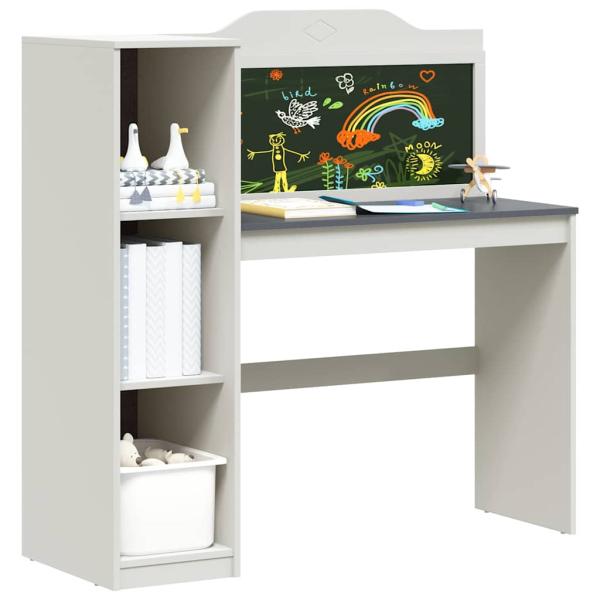 Kreidetafel Schreibtisch Weiß und grau 120 x 45 x 118.5 cm