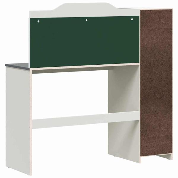 Kreidetafel Schreibtisch Weiß und grau 120 x 45 x 118.5 cm