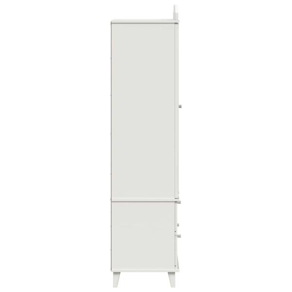 Kreidetafel Kleiderschrank mit Schubladen Weiß Holzwerkstoff