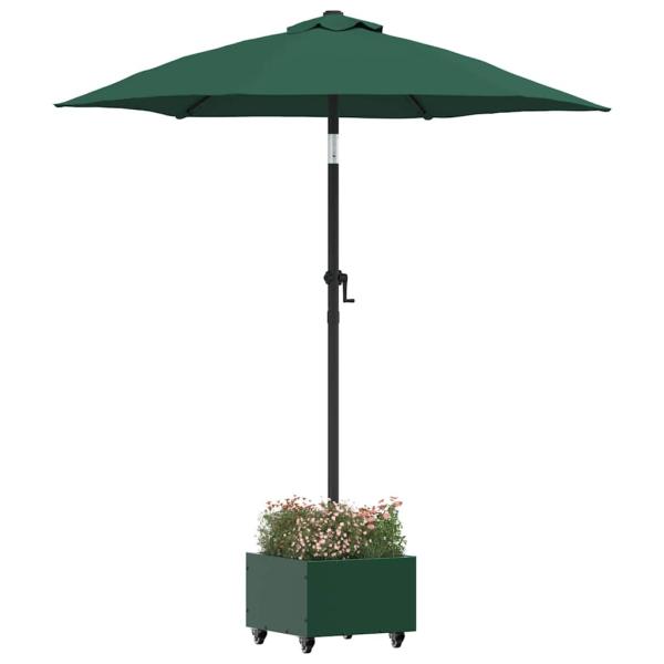 Parasol Untergrund mit Blumenkübel Grün 45 x 45 x 45 cm Stahl