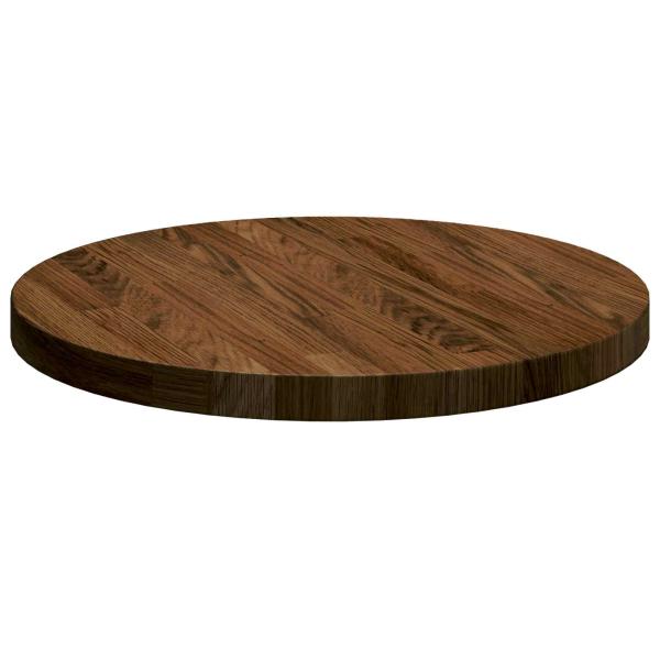 Tischplatte Hellbraun Ø 40 x 2.5 cm Massives Eichenholz