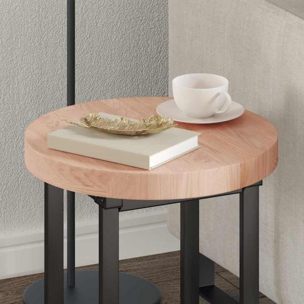 Tischplatte Sonstiges Hellbraun Ø 40 x 4 cm Massives Eichenholz