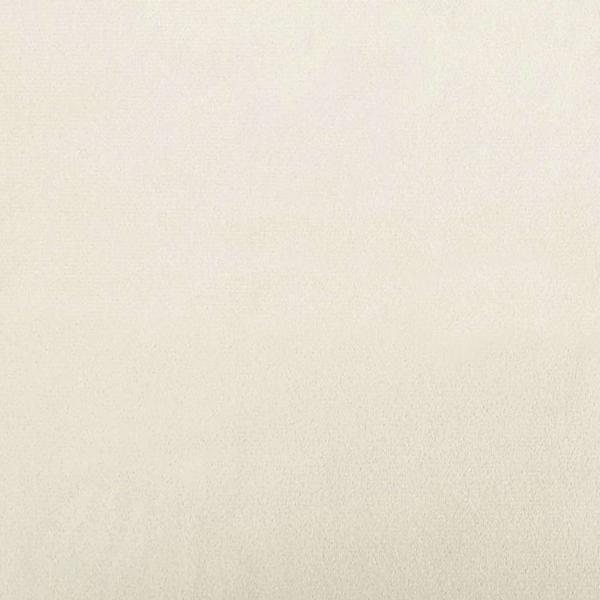 Eckbettgestell mit Kopfteil Creme 80 x 200 cm Samt