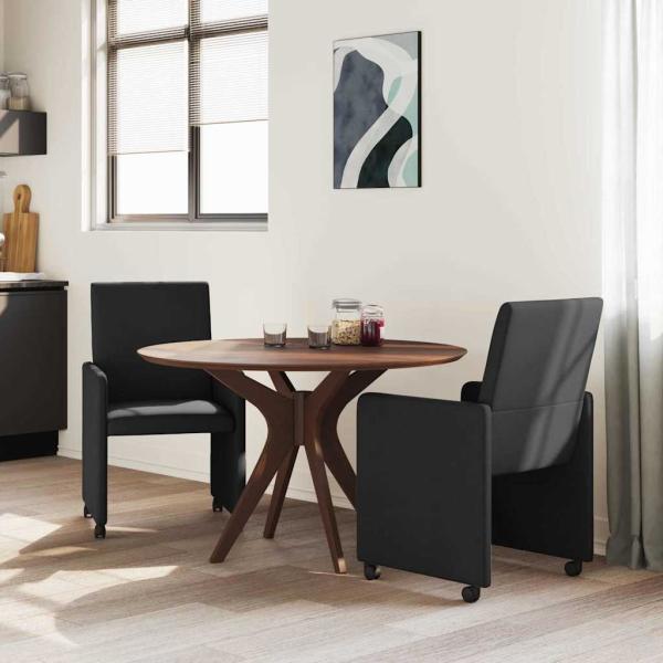 Esszimmerstuhl mit Kissen 2 pcs Schwarz 57 x 66 x 94 cm Stoff