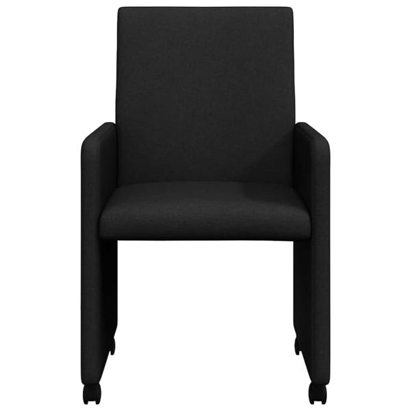 Esszimmerstuhl mit Kissen 2 pcs Schwarz 57 x 66 x 94 cm Stoff