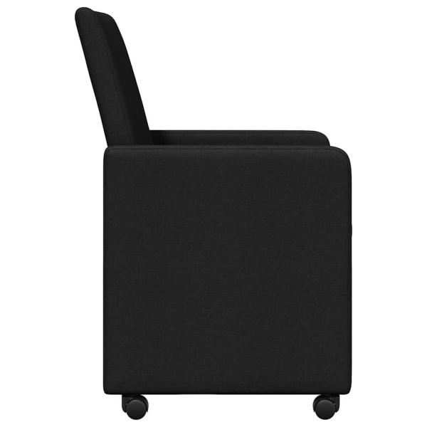 Esszimmerstuhl mit Kissen 2 pcs Schwarz 57 x 66 x 94 cm Stoff