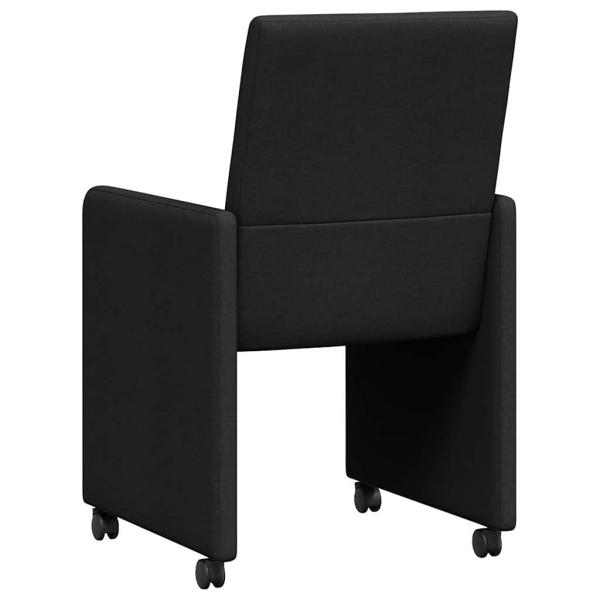 Esszimmerstuhl mit Kissen 2 pcs Schwarz 57 x 66 x 94 cm Stoff