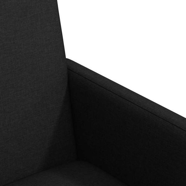 Esszimmerstuhl mit Kissen 2 pcs Schwarz 57 x 66 x 94 cm Stoff