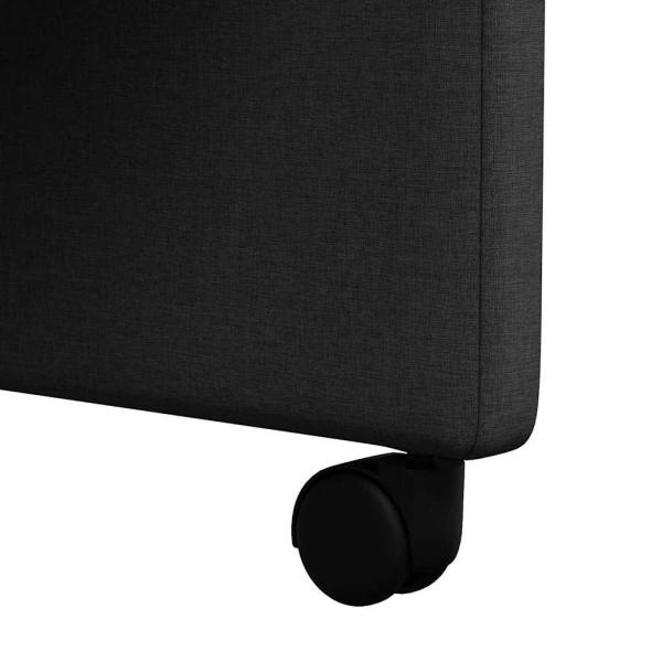Esszimmerstuhl mit Kissen 2 pcs Schwarz 57 x 66 x 94 cm Stoff