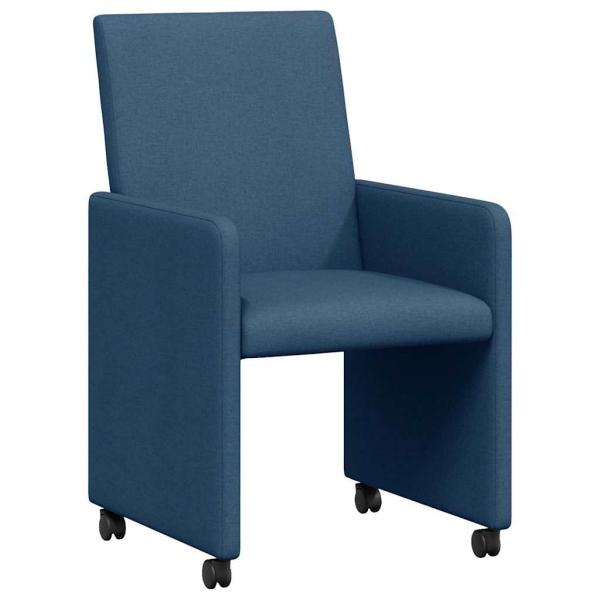 Esszimmerstuhl mit Kissen 2 pcs Blau 57 x 66 x 94 cm Stoff