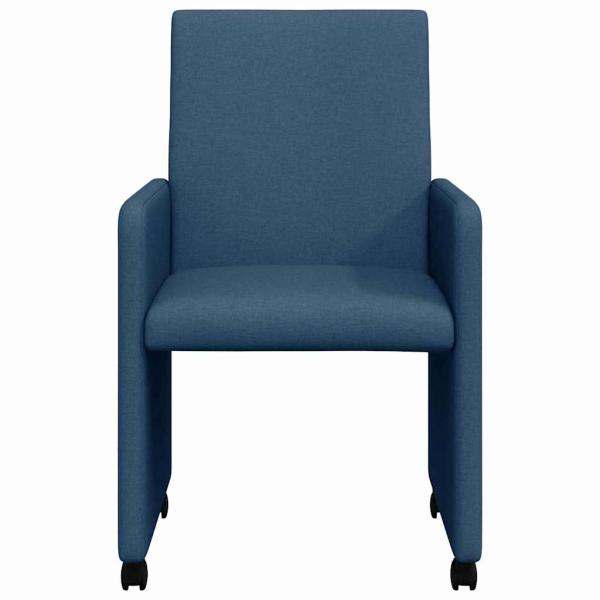 Esszimmerstuhl mit Kissen 2 pcs Blau 57 x 66 x 94 cm Stoff
