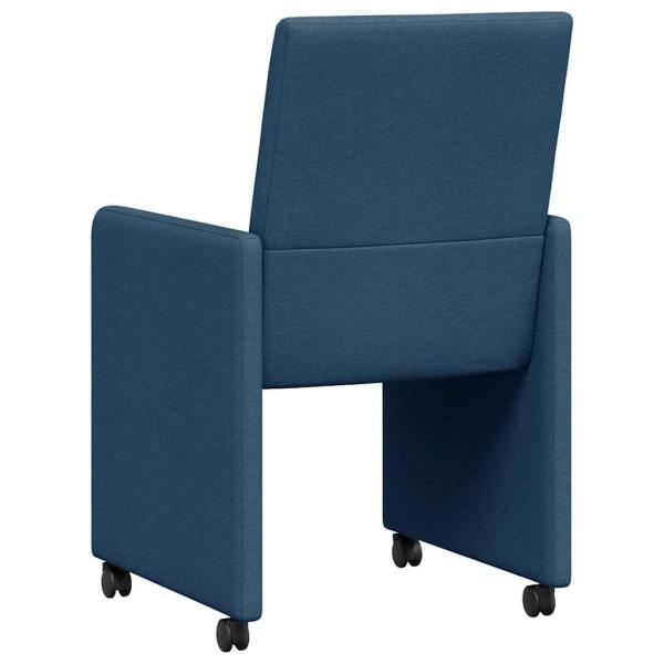 Esszimmerstuhl mit Kissen 2 pcs Blau 57 x 66 x 94 cm Stoff