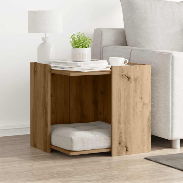 ARDEBO.de - Katzenklo Artisan-Eiche 53x53x51 cm Holzwerkstoff