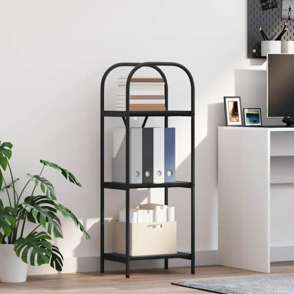 ARDEBO.de - Regal Schwarze Eiche 40 x 30 x 109 cm Holzwerkstoff