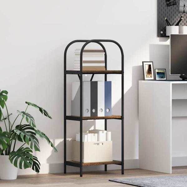 ARDEBO.de - Regal Räuchereiche 40 x 30 x 109 cm Holzwerkstoff