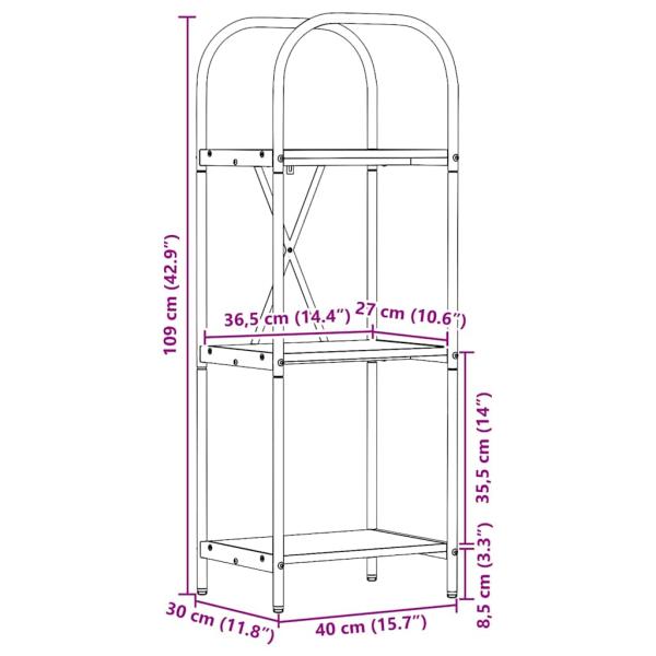 Regal Altholz 40 x 30 x 109 cm Holzwerkstoff