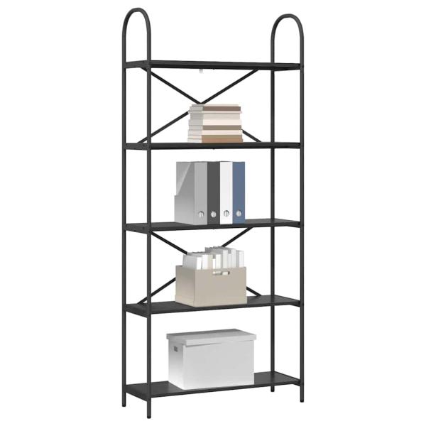 Regal Schwarze Eiche 80 x 30 x 183 cm Holzwerkstoff