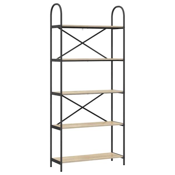 ARDEBO.de - Regal Sonoma Eiche 80 x 30 x 183 cm Holzwerkstoff