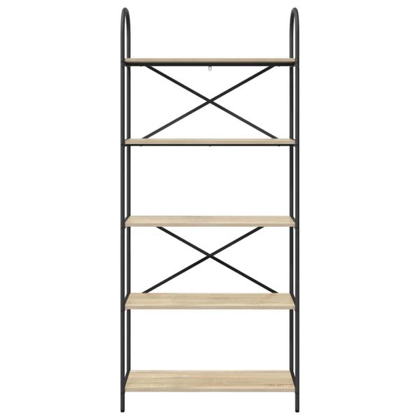 Bücherregal 5 Ebenen 80 x 30 x 183 cm Holzwerkstoff